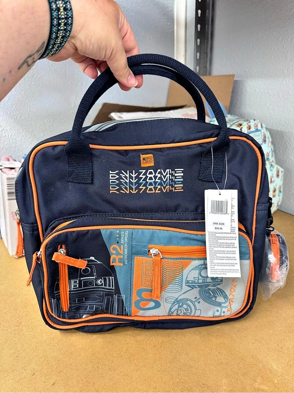 Droid Blue & Orange Laptop Bag NWT